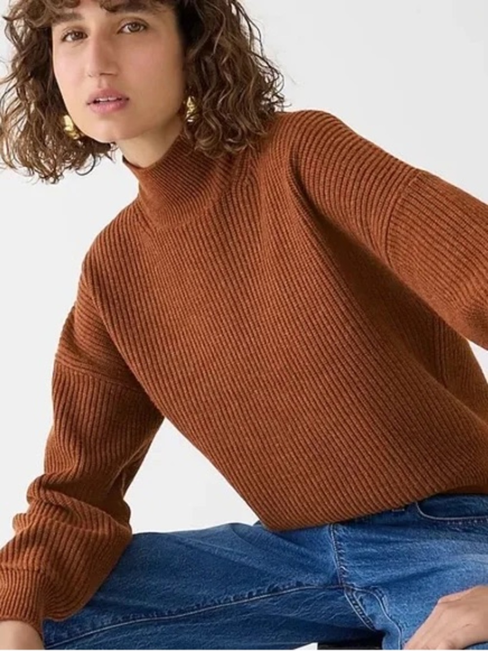 J. Crew | Ribbed Turtleneck Sweater In Stretch Yarn‎ - Picture 2 of 6